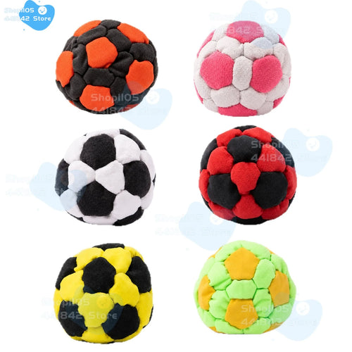 6Pc Handmade Crocheted Hackys Footbag Sacks,Footbag Sacks for Kick Ball,Soft Plush Footbags for Adults,Juggling Balls for Party
